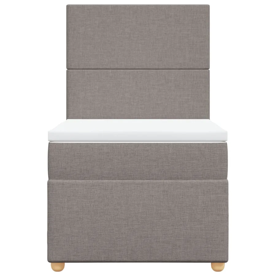 Sommier à lattes de lit avec matelas Taupe 90x190 cm Tissu - 6
