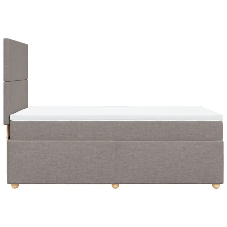 Sommier à lattes de lit avec matelas Taupe 90x190 cm Tissu - 7