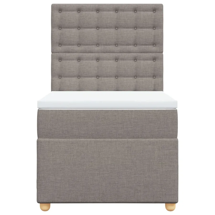 Sommier à lattes de lit avec matelas Taupe 90x190 cm Tissu - 6