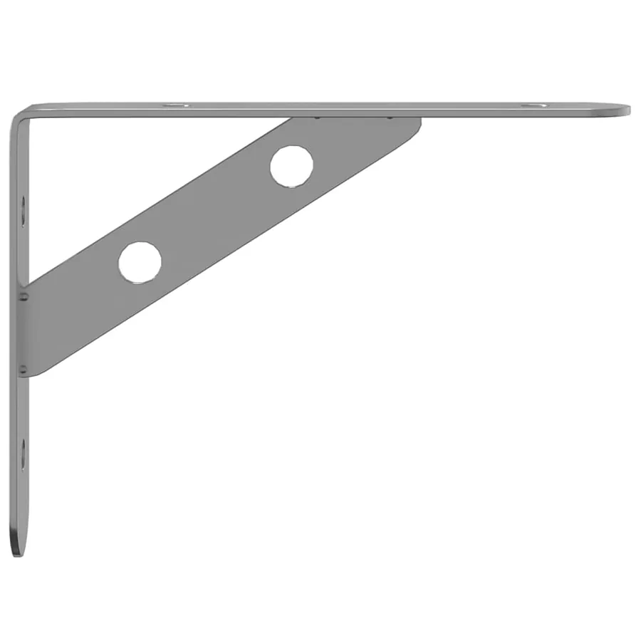 Supports d'étagères 4pcs 15x2,5x11,5cm argenté acier inoxydable - 7