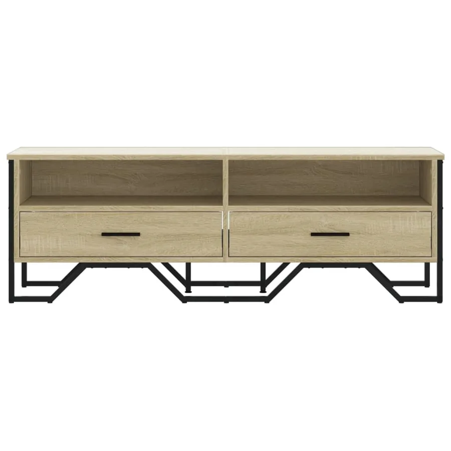 Meuble TV chêne sonoma 122x34x41 cm bois d'ingénierie - 4