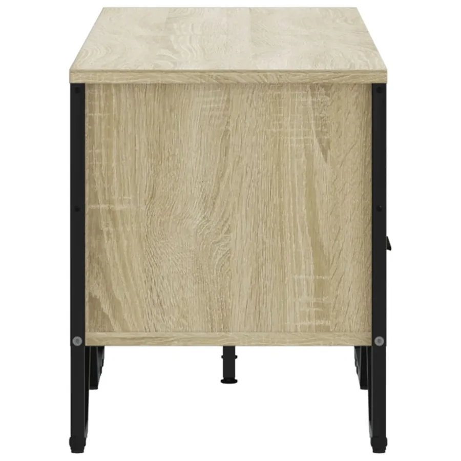 Meuble TV chêne sonoma 122x34x41 cm bois d'ingénierie - 5