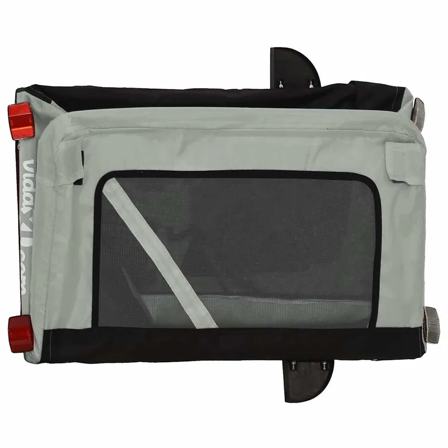 Remorque de vélo pour animaux de compagnie gris et noir - 10