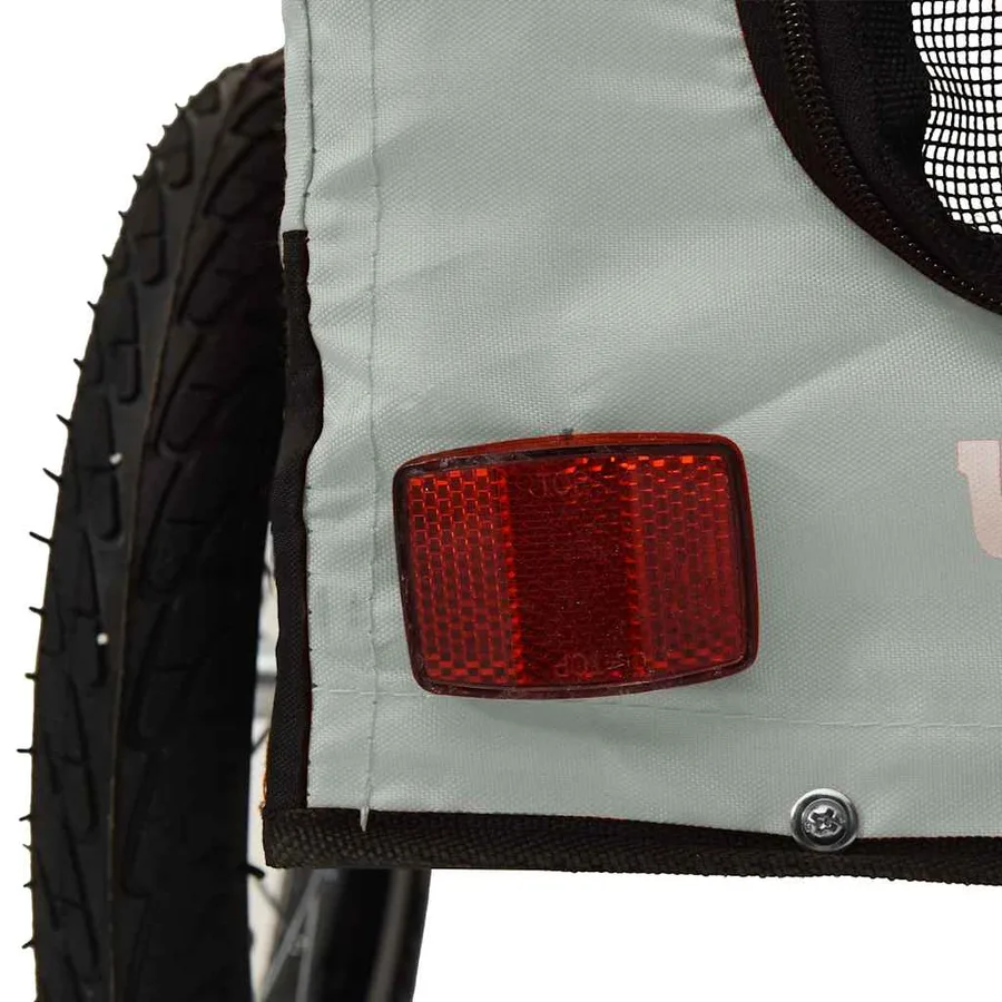 Remorque de vélo pour animaux de compagnie gris et noir - 11