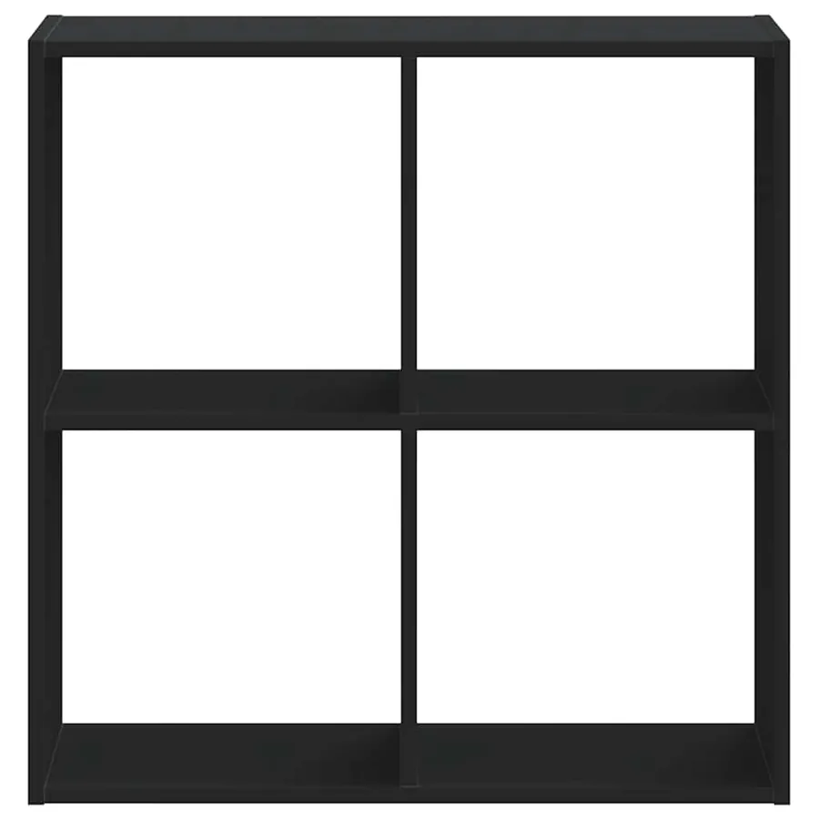 Bibliothèque noir 68,5x32x68,5 cm bois d'ingénierie - 4