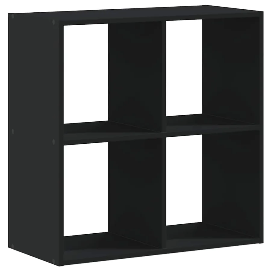 Bibliothèque noir 68,5x32x68,5 cm bois d'ingénierie - 5