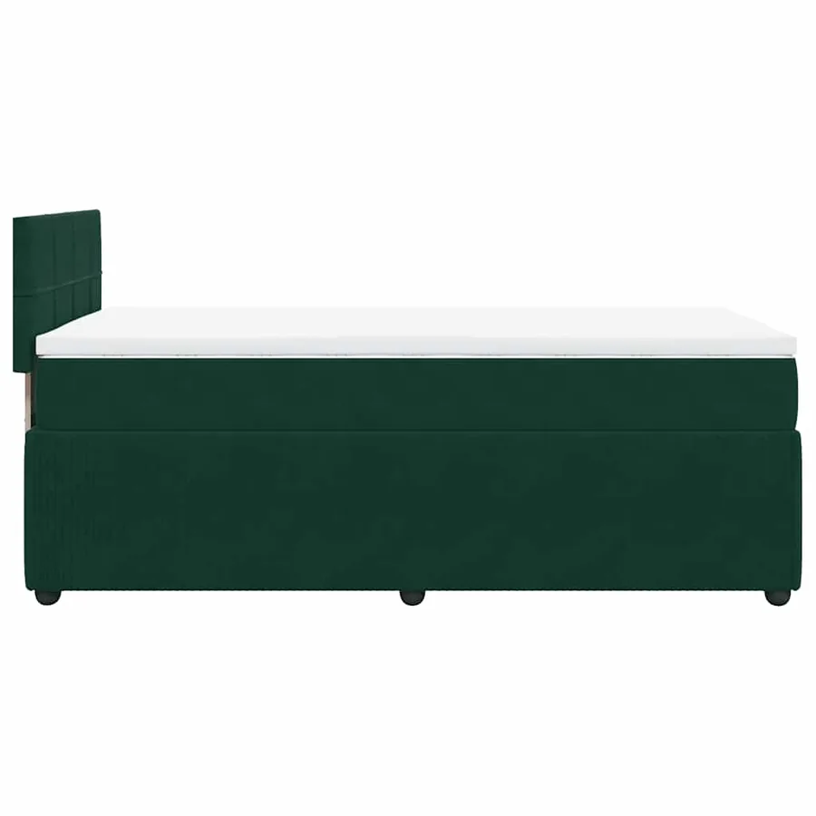 Sommier à lattes de lit et matelas Vert foncé 80x200 cm Velours - 9