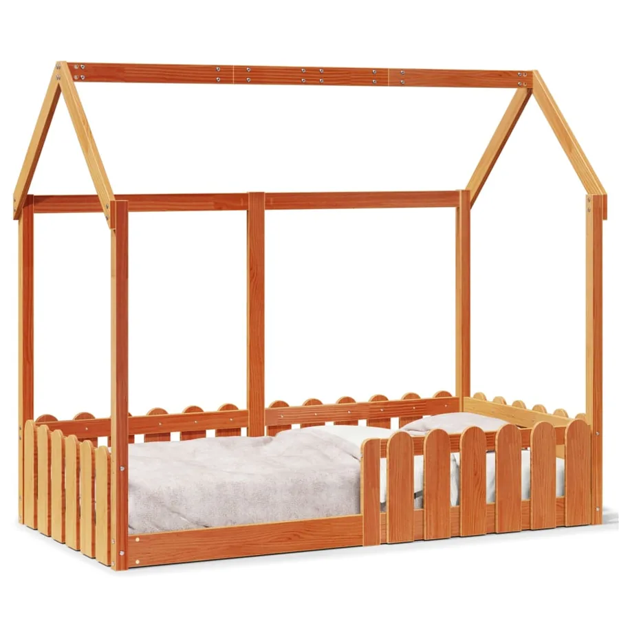 Cadre de lit d'enfants forme de maison sans matelas 80x160 cm - 2