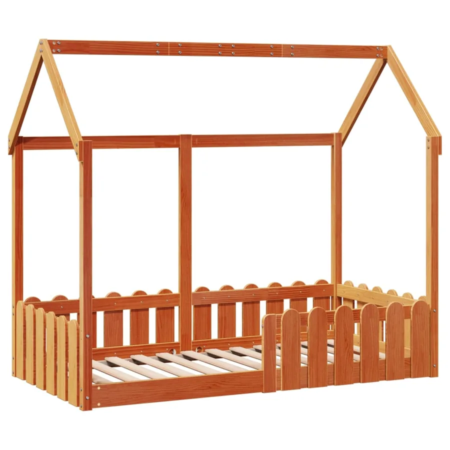 Cadre de lit d'enfants forme de maison sans matelas 80x160 cm - 3