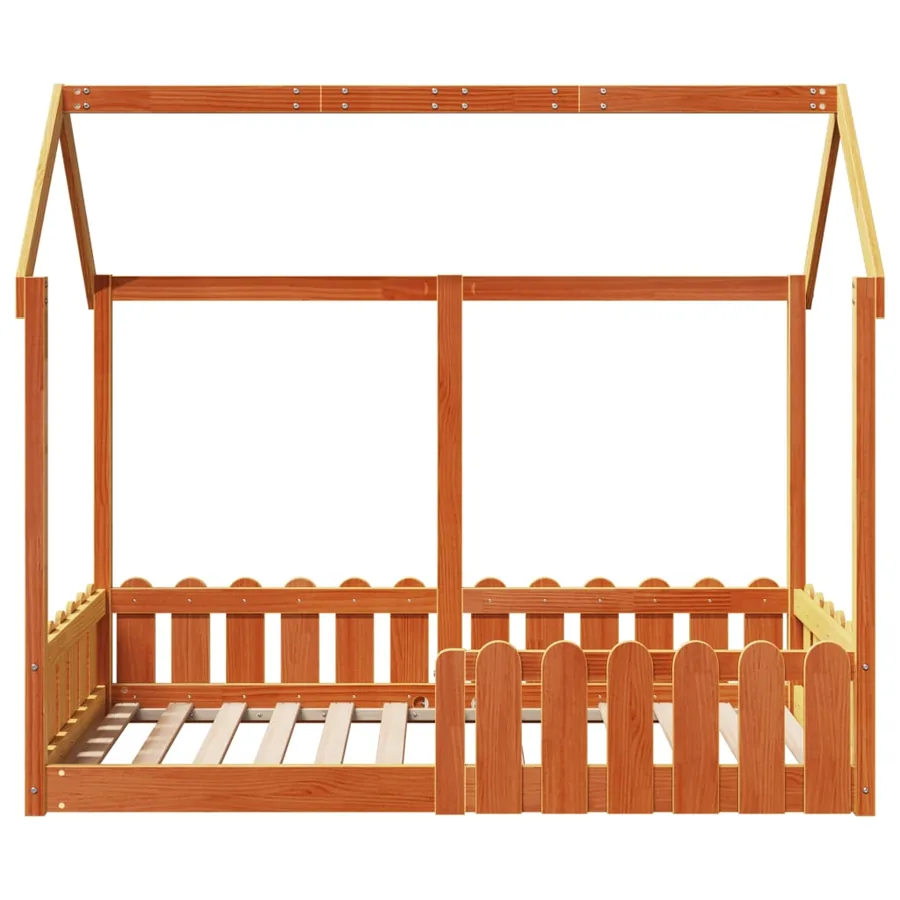 Cadre de lit d'enfants forme de maison sans matelas 80x160 cm - 4