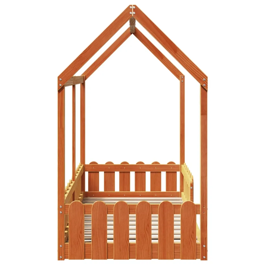 Cadre de lit d'enfants forme de maison sans matelas 80x160 cm - 5