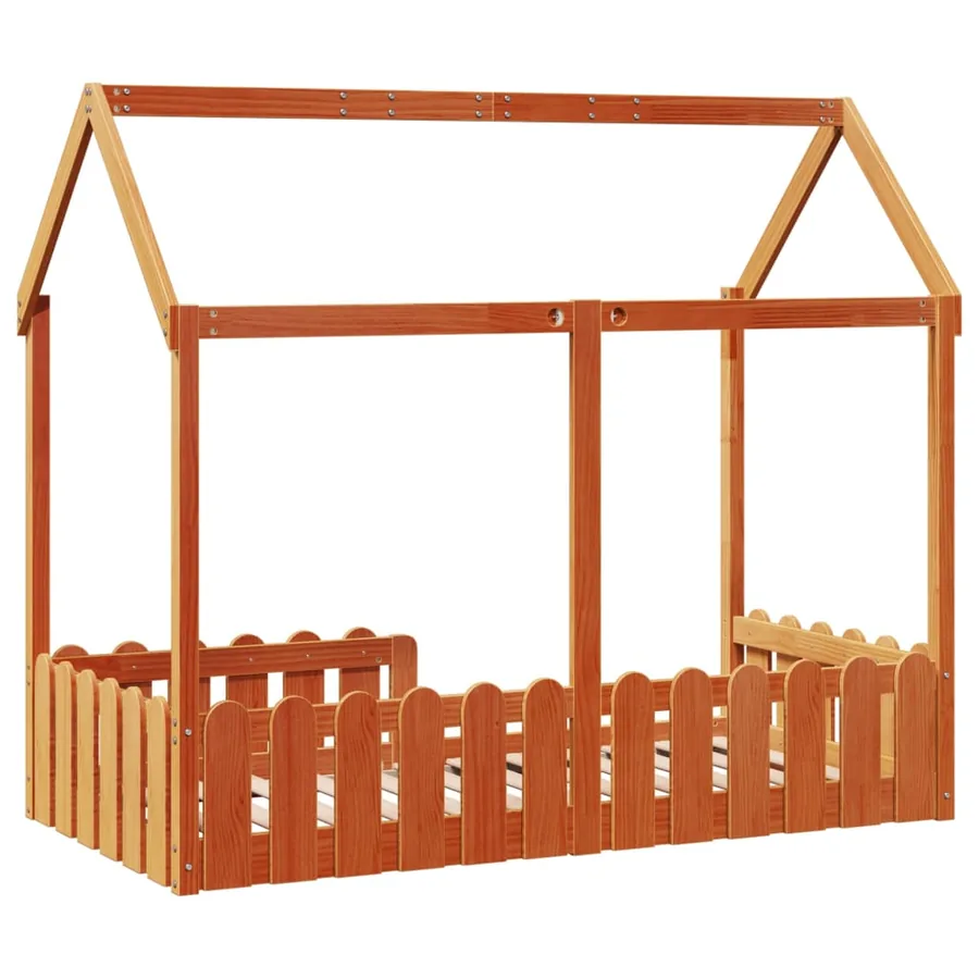 Cadre de lit d'enfants forme de maison sans matelas 80x160 cm - 6