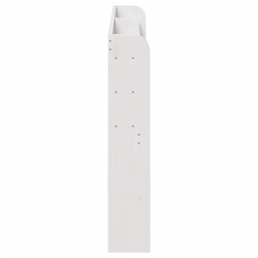 Tête de lit avec étagères blanc 140 cm bois massif de pin - 4