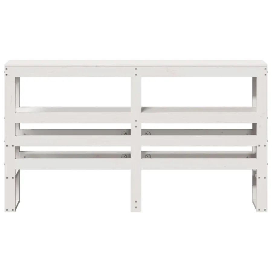 Tête de lit avec étagères blanc 150 cm bois massif de pin - 3