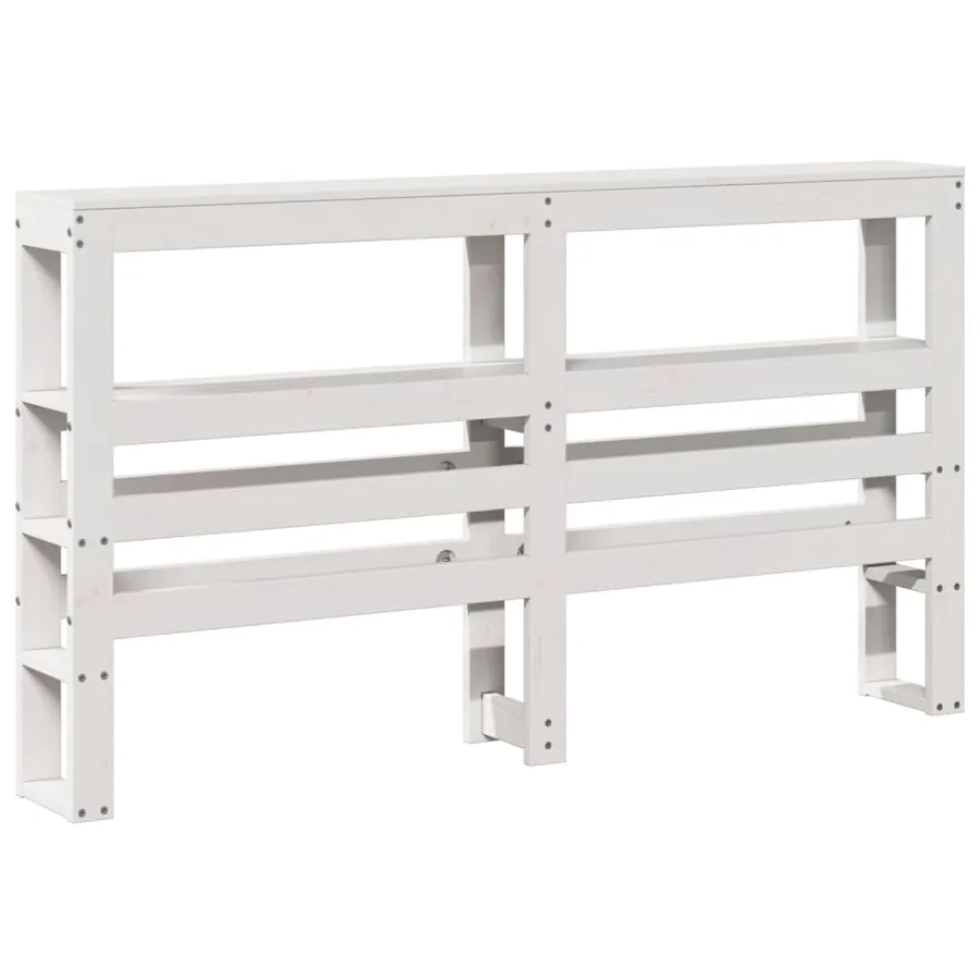 Tête de lit avec étagères blanc 150 cm bois massif de pin - 6