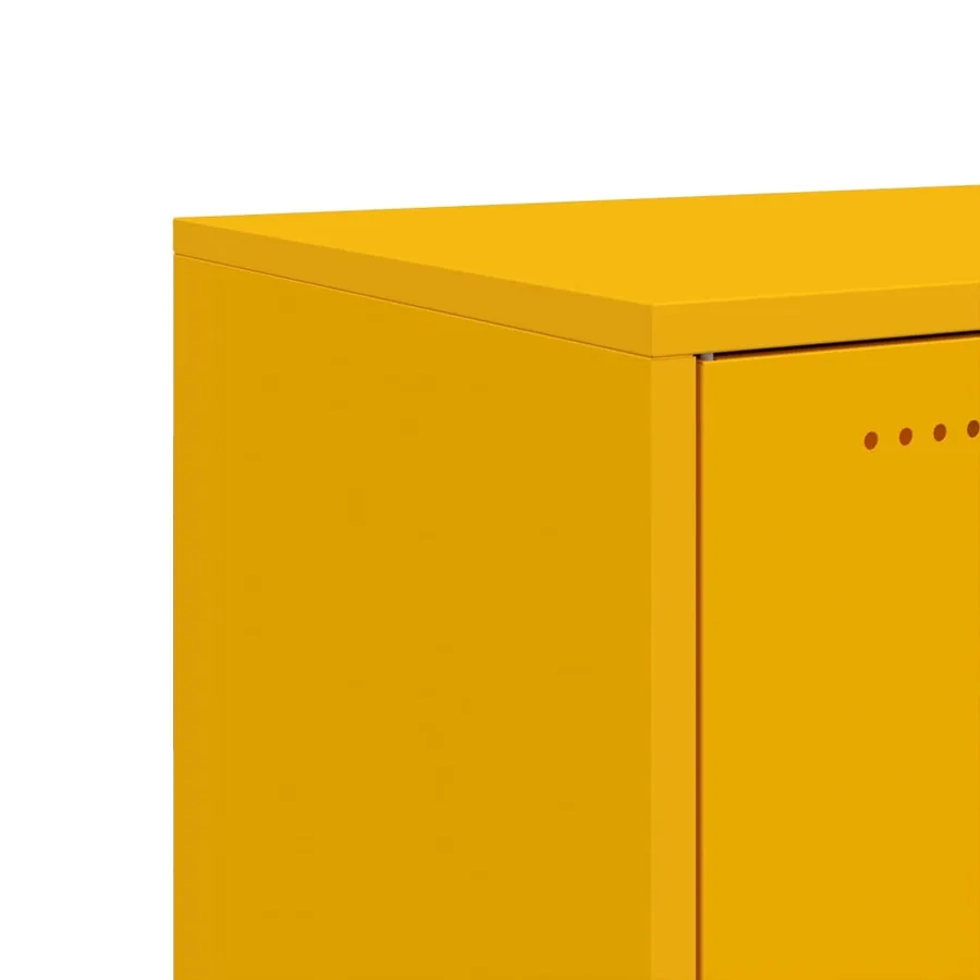 Buffet jaune moutarde 100,5x39x72 cm acier - 11