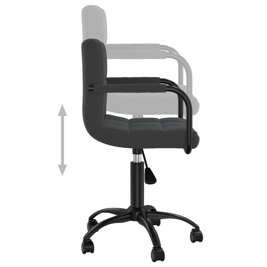 Chaises pivotantes à manger lot de 2 noir velours - 7