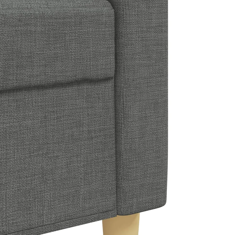Ensemble de canapés 2 pcs coussins décoratifs gris foncé tissu - 7