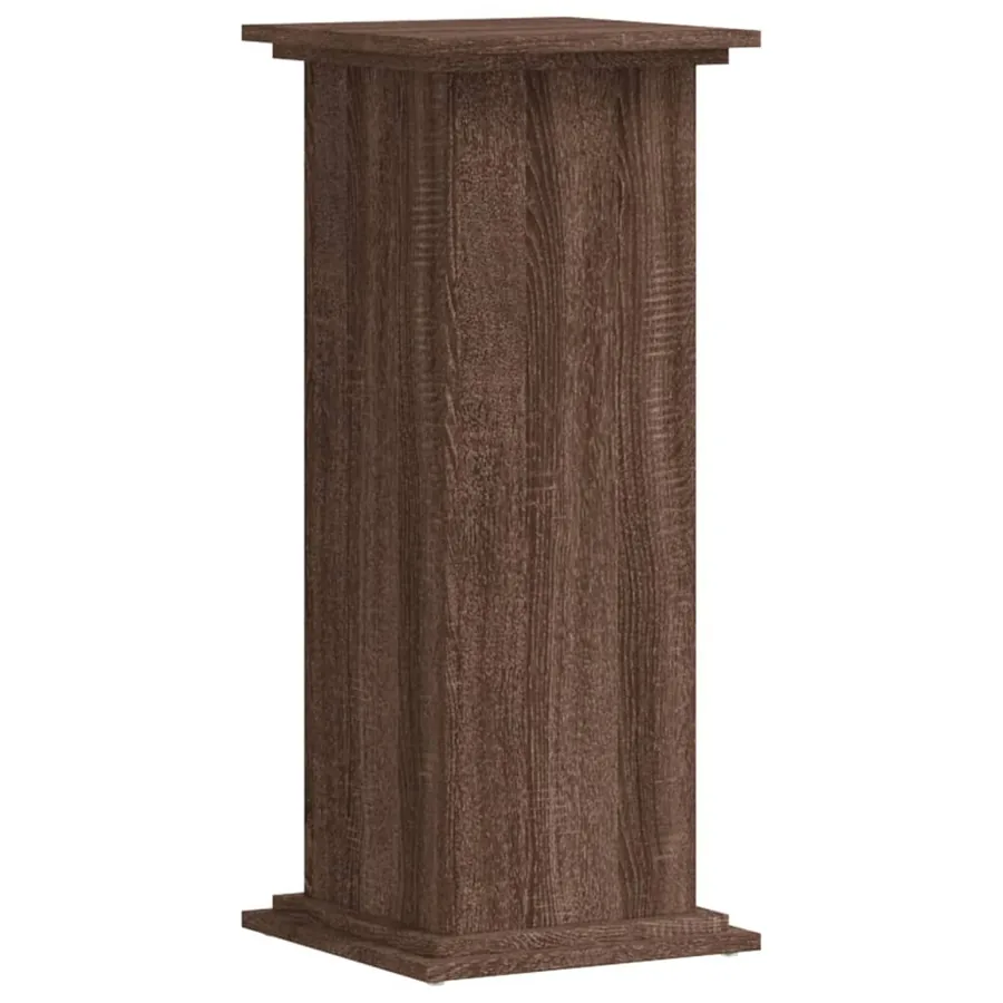 Support pour plantes chêne marron 33x33x80 cm bois d'ingénierie - 4