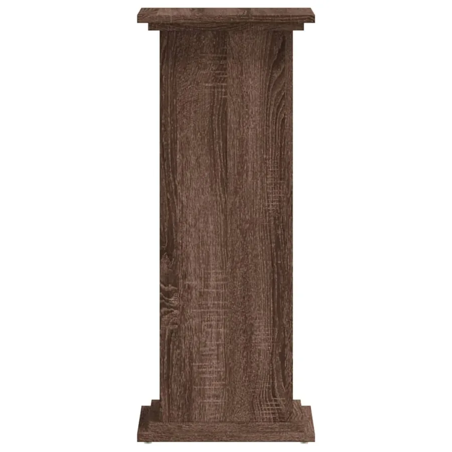 Support pour plantes chêne marron 33x33x80 cm bois d'ingénierie - 5