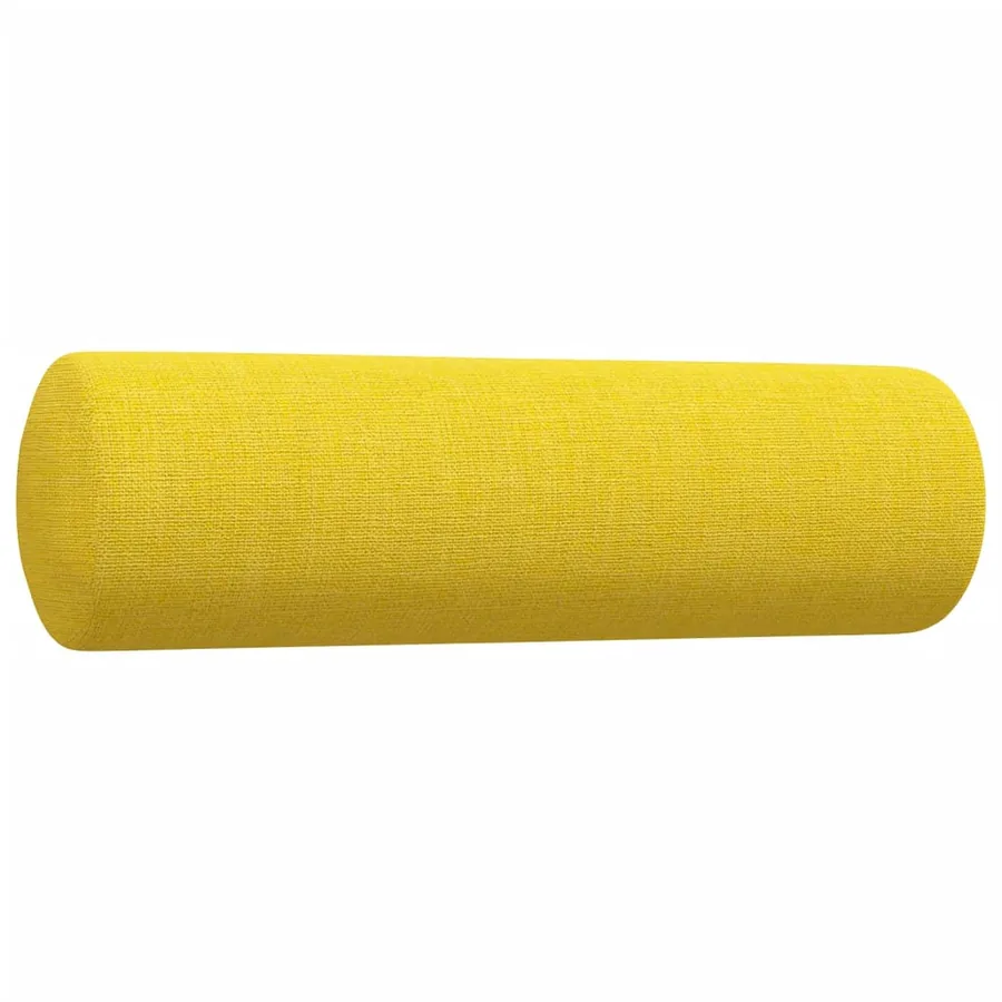 Ensemble de canapés 3 pcs coussins décoratifs jaune clair tissu - 7
