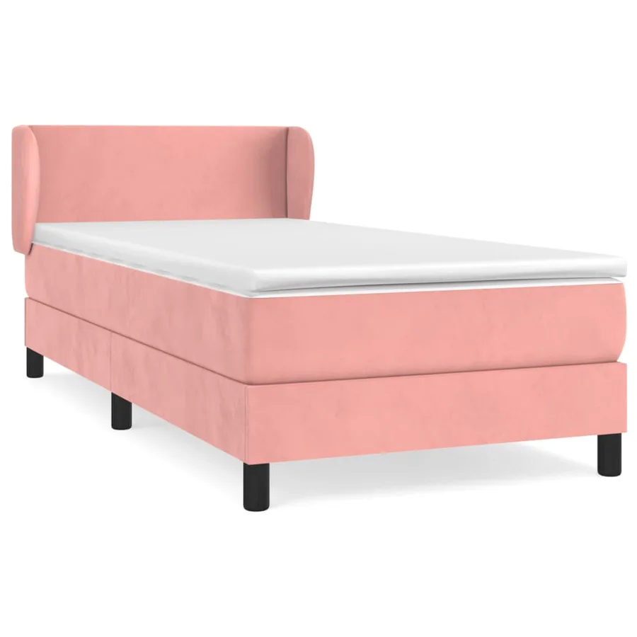 Sommier à lattes de lit avec matelas Rose 90x200 cm Velours - 2