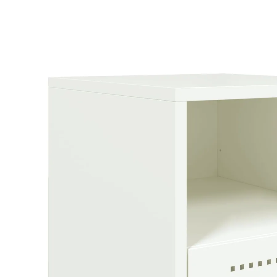 Table de chevet blanc 36x39x60,5 cm acier - 10