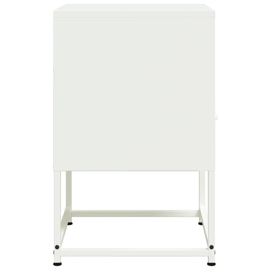 Table de chevet blanc 36x39x60,5 cm acier - 7