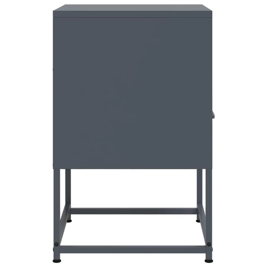 Table de chevet anthracite 36x39x60,5 cm acier - 7