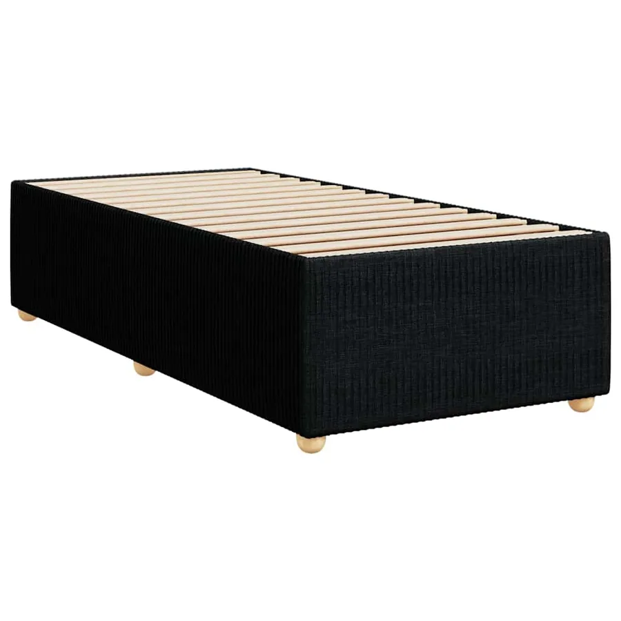 Sommier à lattes de lit avec matelas Noir 90x190 cm Tissu - 8