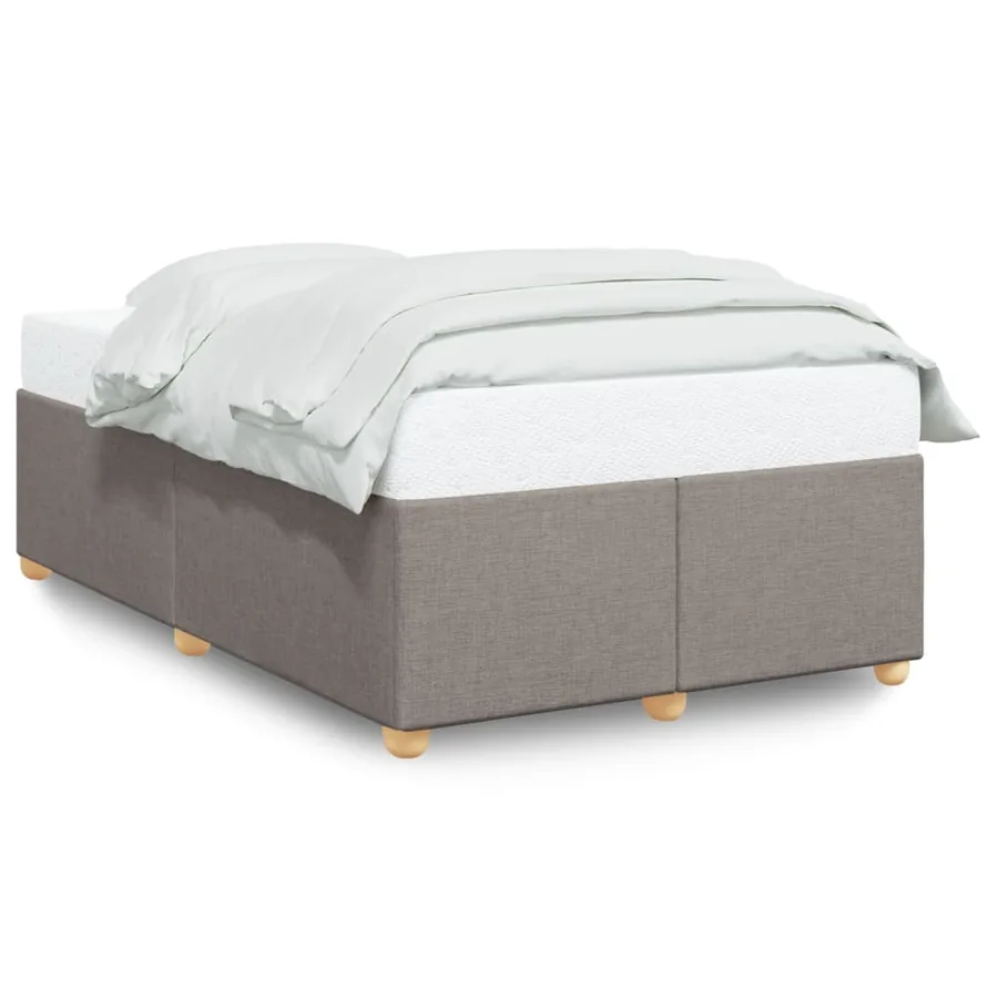 Cadre de lit sans matelas taupe 120x200 cm tissu - 2