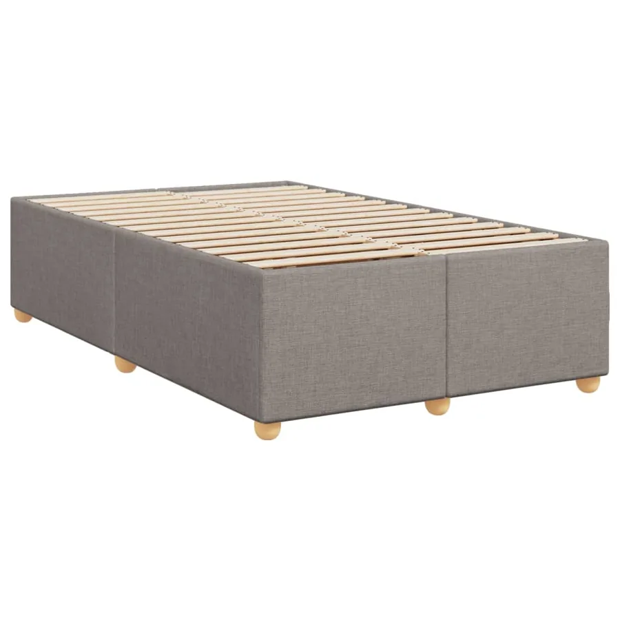 Cadre de lit sans matelas taupe 120x200 cm tissu - 3