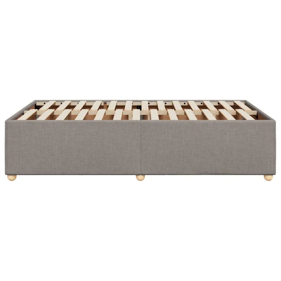 Cadre de lit sans matelas taupe 120x200 cm tissu - 5