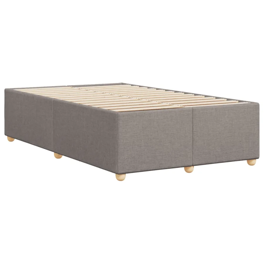Cadre de lit sans matelas taupe 120x200 cm tissu - 6