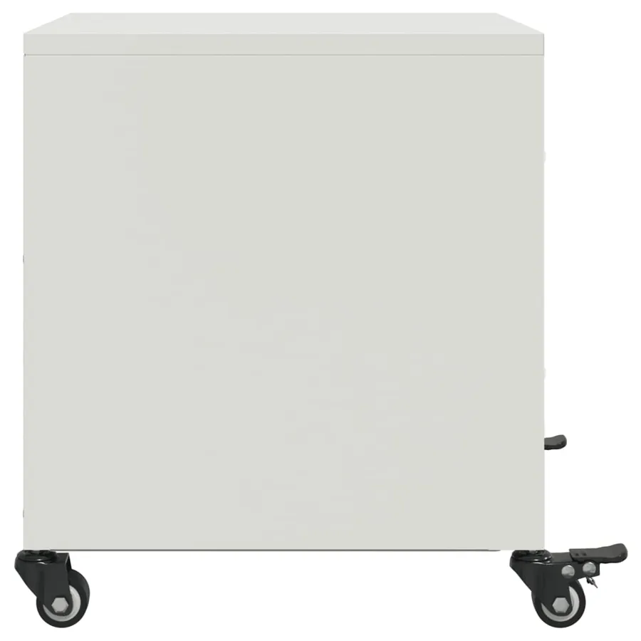 Table de chevet blanc 36x39x43,5 cm acier - 7