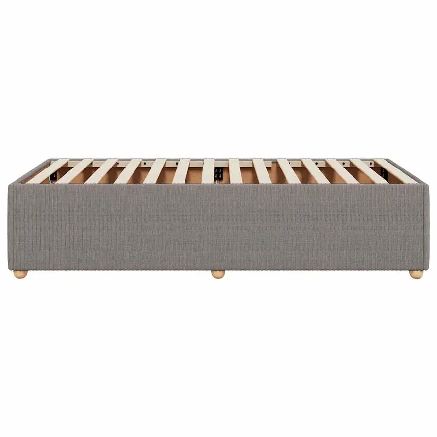 Cadre de lit sans matelas taupe 90x190 cm tissu - 5