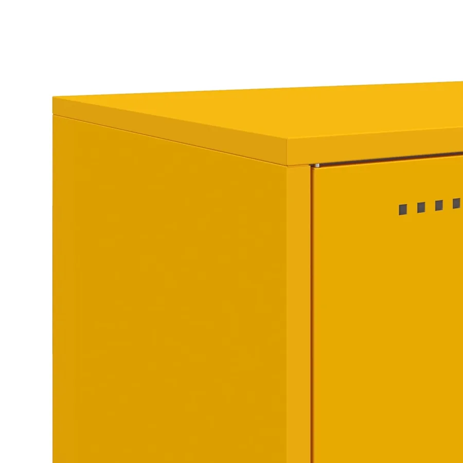 Buffet haut jaune moutarde 100,5x39x107 cm acier - 12