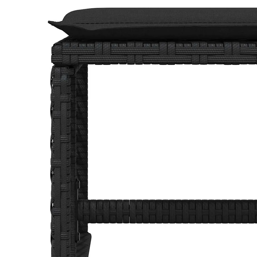 Ensemble à manger de jardin 13 pcs coussins noir résine tressée - 10