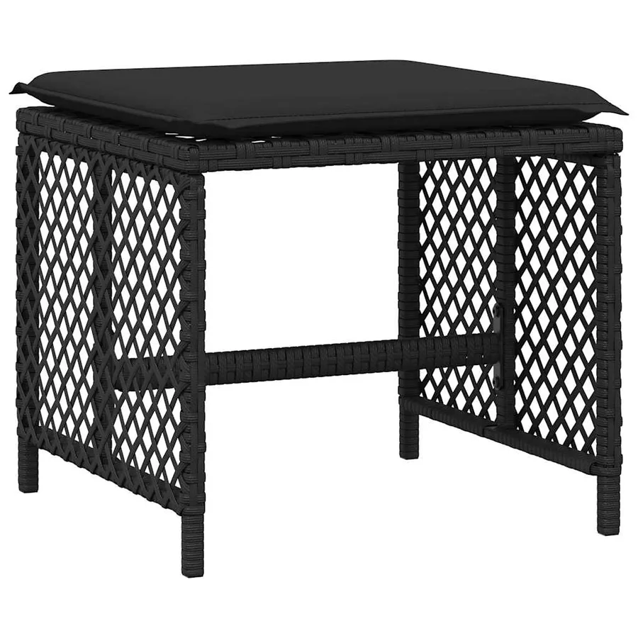 Ensemble à manger de jardin 13 pcs coussins noir résine tressée - 5