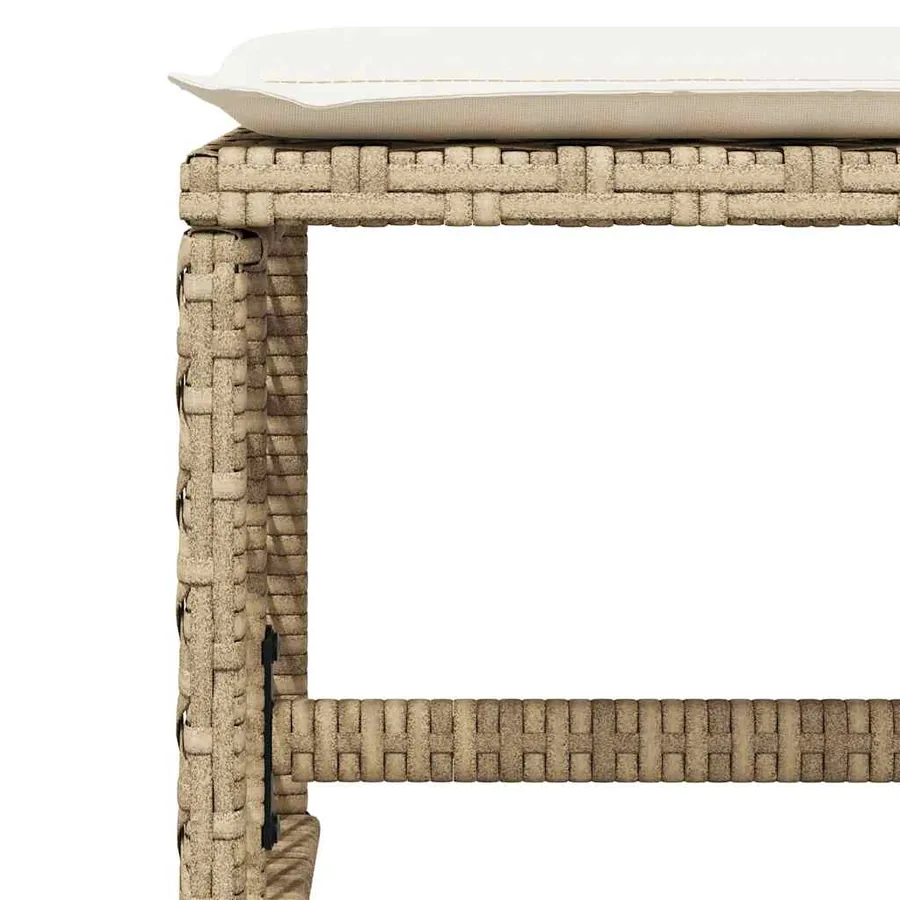 Ensemble à manger de jardin et coussins 13 pcs beige - 10