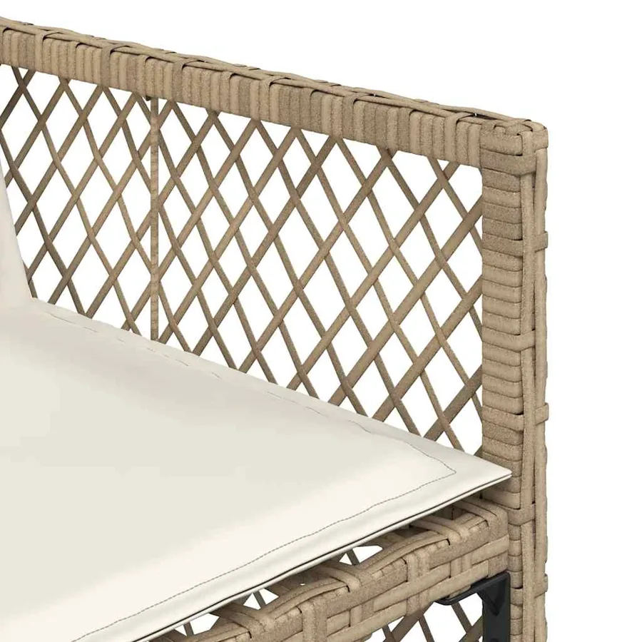 Ensemble à manger de jardin et coussins 13 pcs beige - 9
