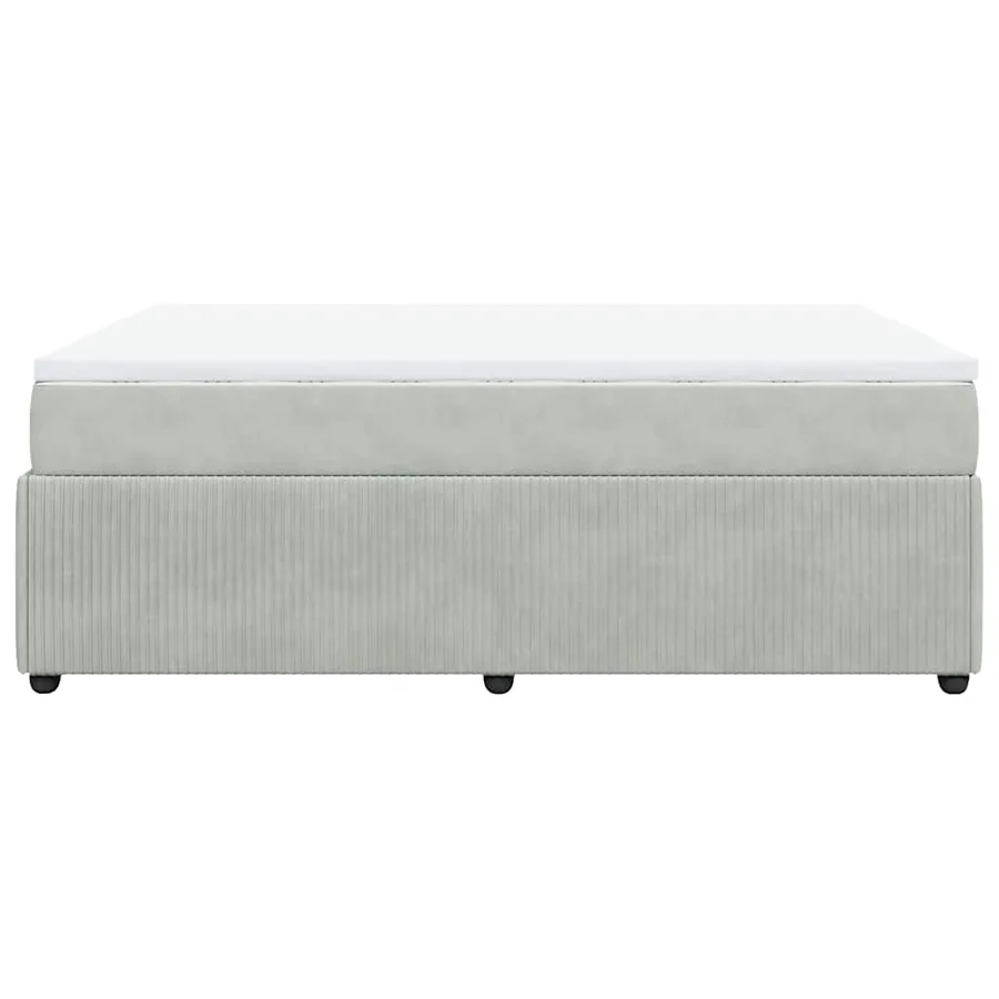 Sommier à lattes de lit et matelas Gris clair 160x200cm Velours - 8
