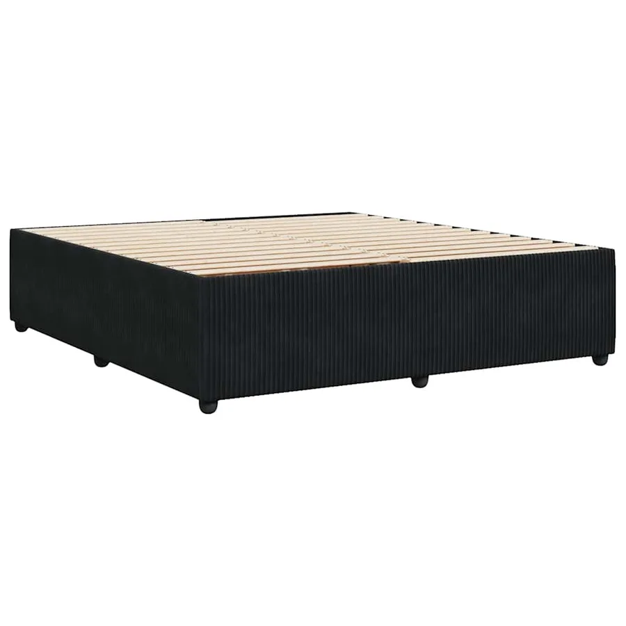 Cadre de lit sans matelas noir 200x200 cm velours - 6