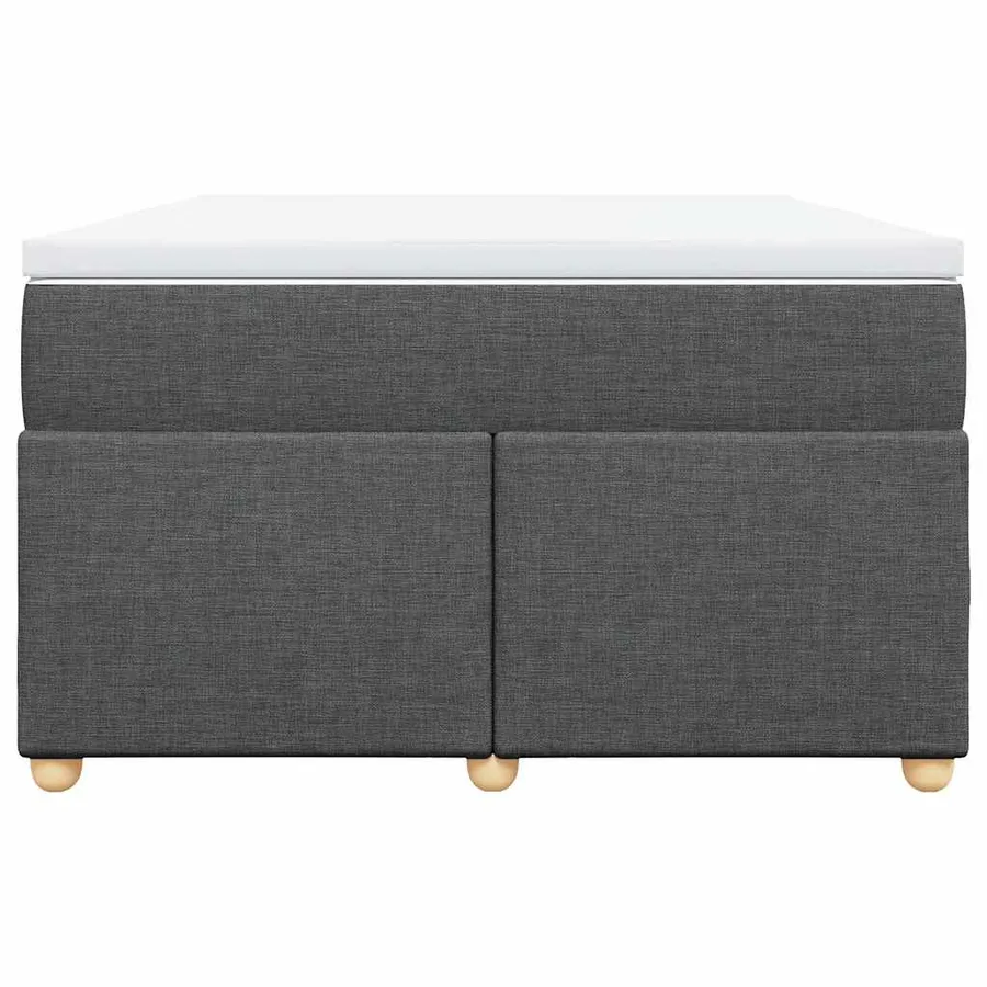 Sommier à lattes de lit avec matelas gris foncé 120x190cm tissu - 4