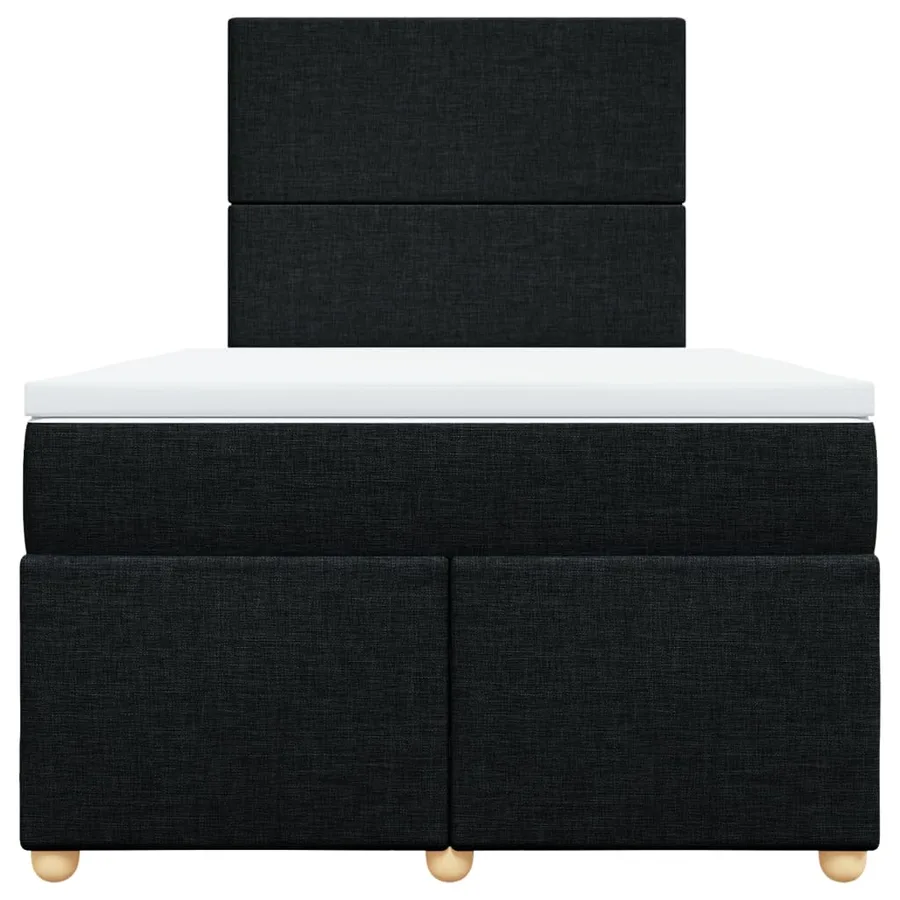 Sommier à lattes de lit avec matelas Noir 120x200 cm Tissu - 6