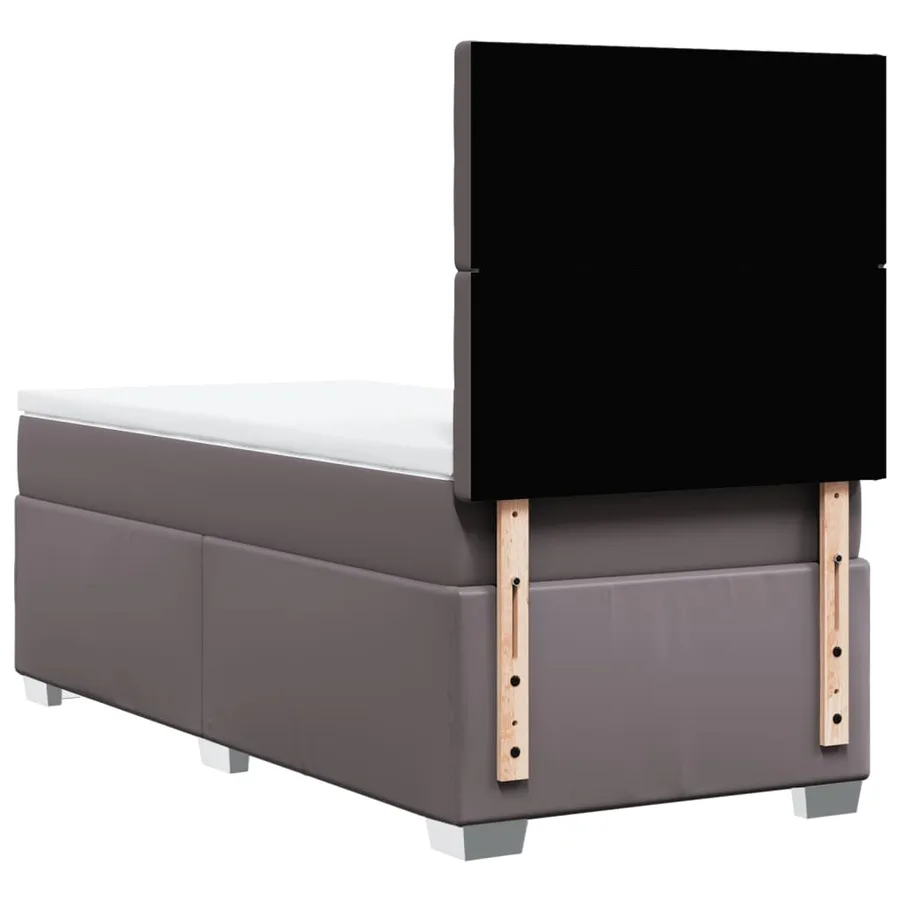 Sommier à lattes de lit avec matelas Gris 80x200 cm Similicuir - 10
