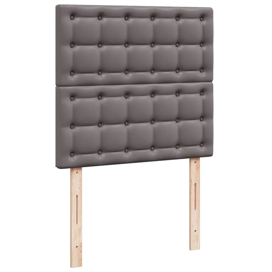 Sommier à lattes de lit avec matelas Gris 80x200 cm Similicuir - 8