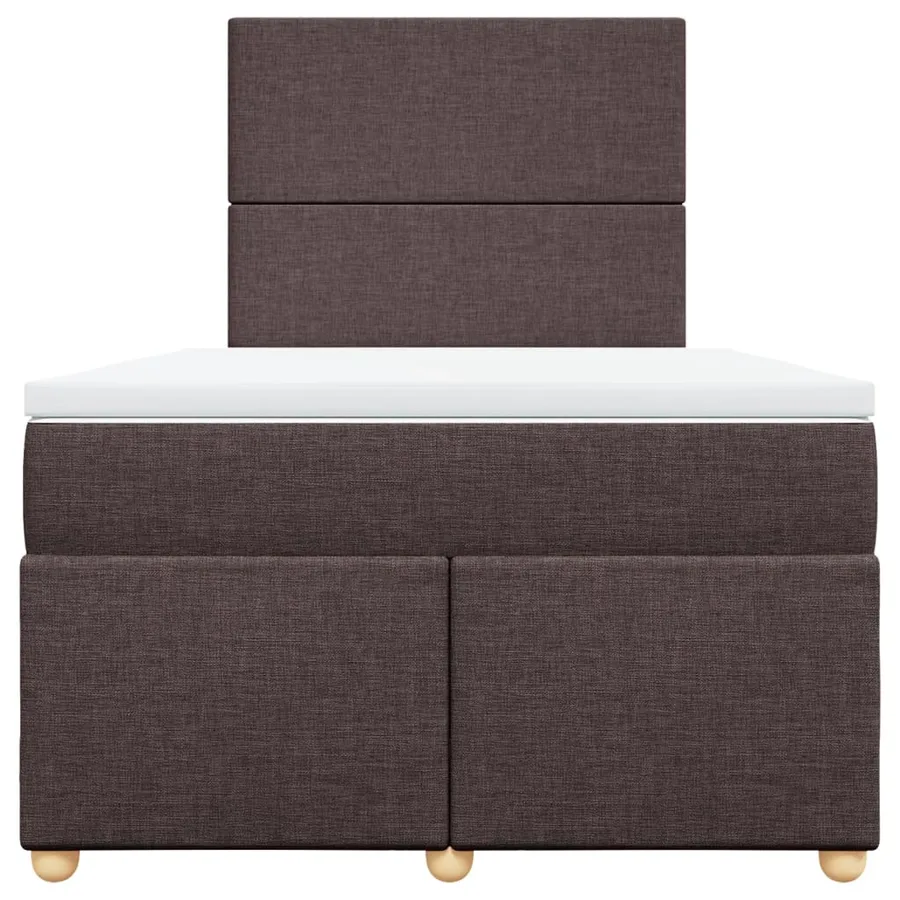 Sommier à lattes de lit avec matelas Marron foncé 120x200 cm - 4