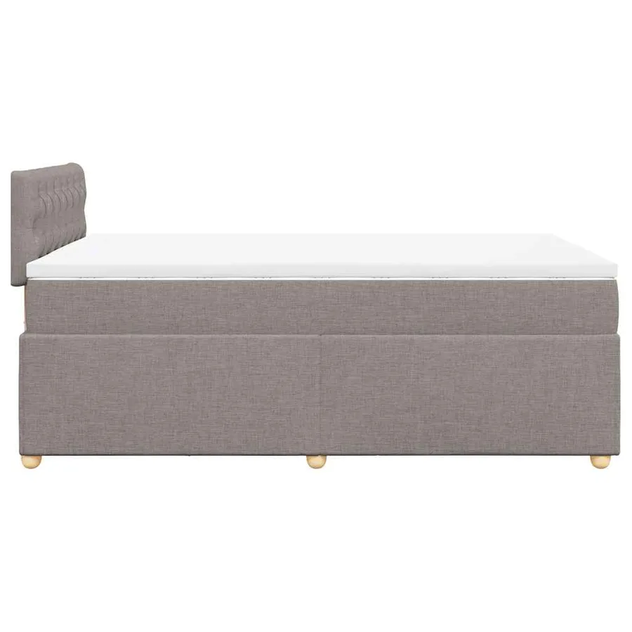 Sommier à lattes de lit avec matelas taupe 120x190 cm tissu - 5