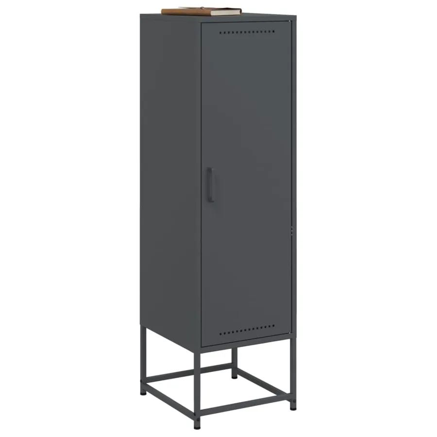 Buffet haut anthracite 36x39x123 cm acier - 4
